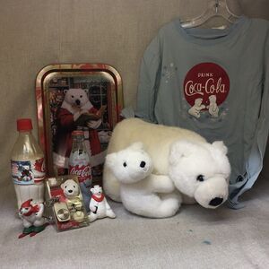 Coca-Cola Lovers bundle, plush, tee, tray, collectible watch, ornament, bottle